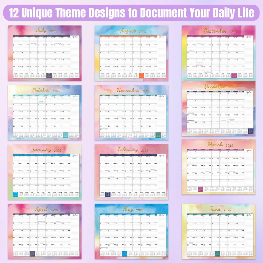Gannyfer 2026 Desk Calendar 22"x17" Large 18 Month Calendar 2025-2026