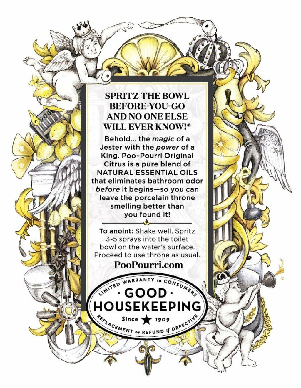 Poo-Pourri Bathroom Spray Lavender Vanilla Citrus 2oz 2 Pack Yellow