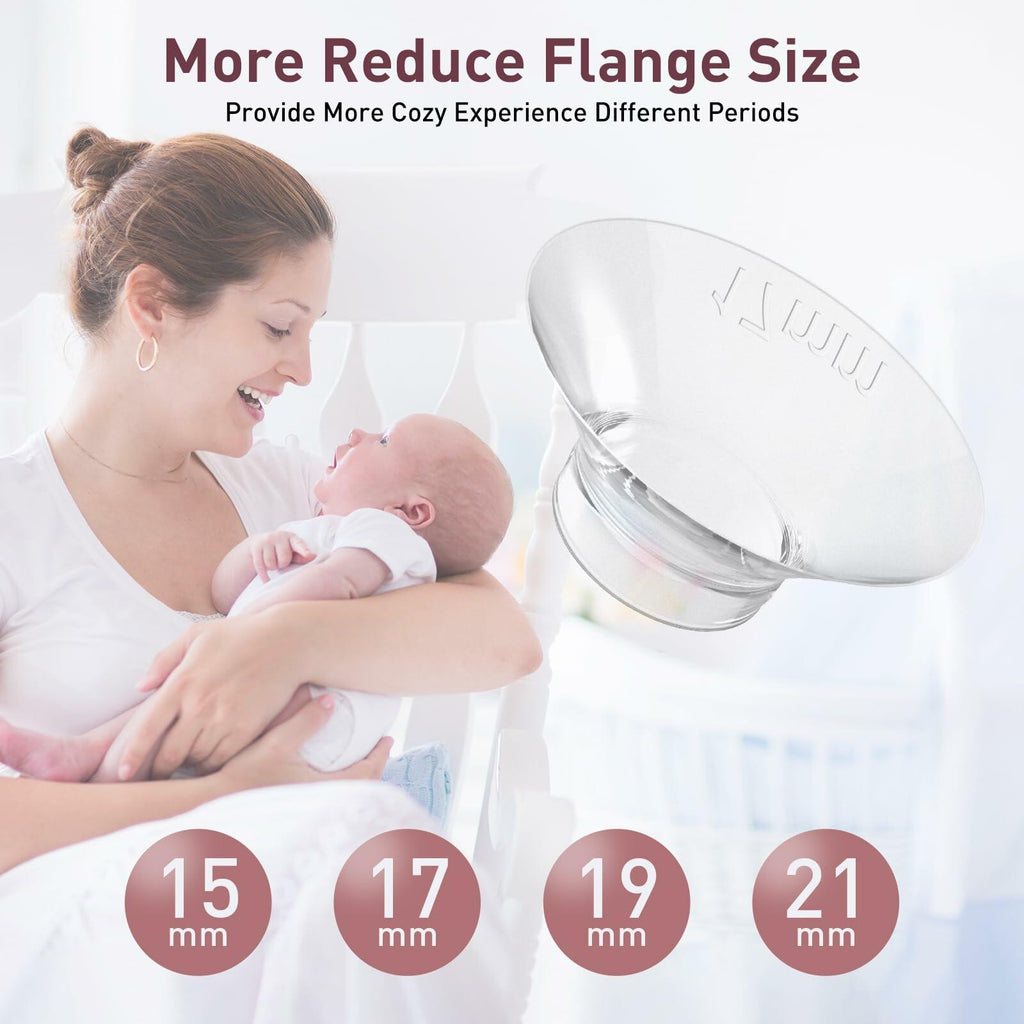 Skeufy Momcozy M5 Breast Pump Flange Inserts 15/17/19/21mm 8PCS