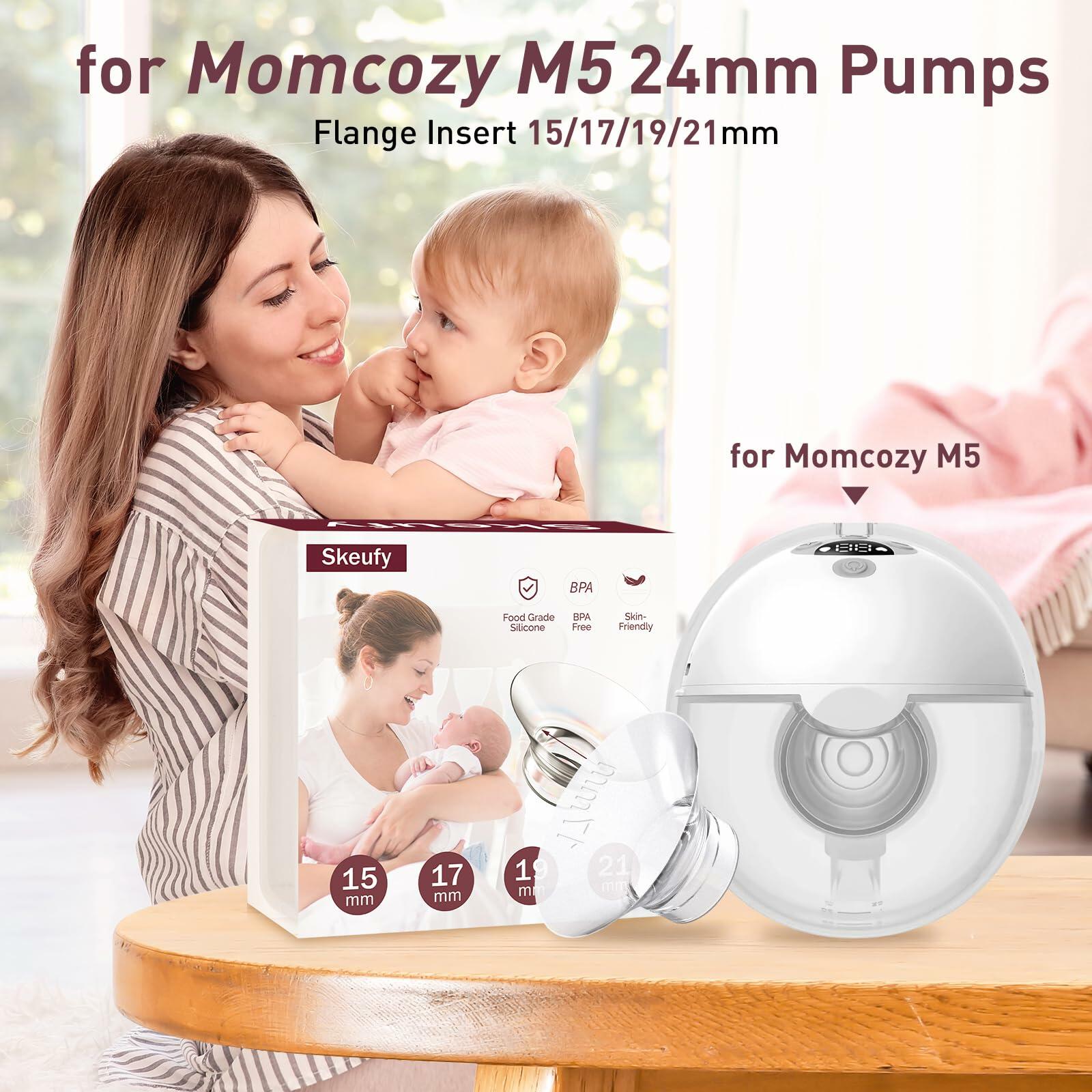 Skeufy Momcozy M5 Breast Pump Flange Inserts 15/17/19/21mm 8PCS