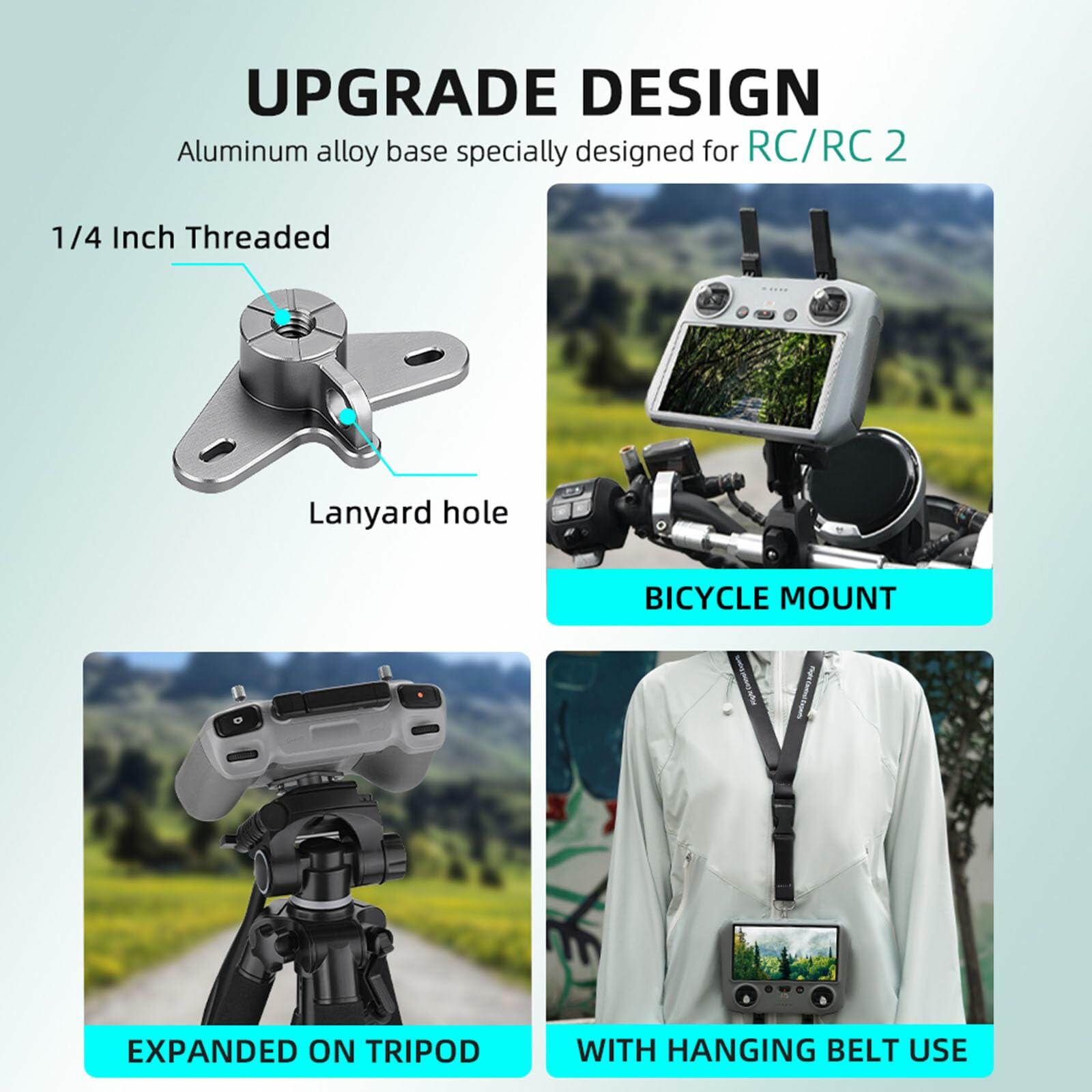 Metal Bike Handlebar Mount Adapter for DJI OSMO Pocket 3 Action 4 RC2