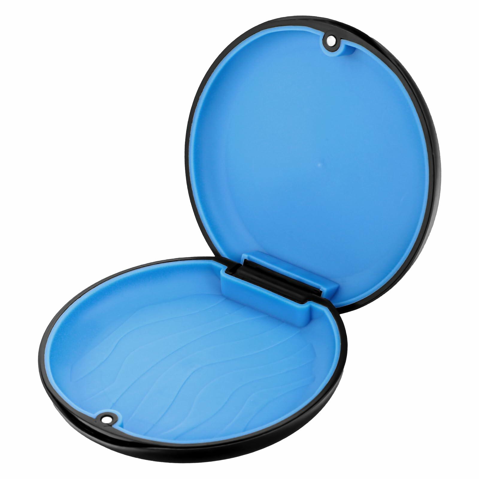 YUXIANLB Slim Magnetic Closure Retainer Case Blue Orthodontic Aligner