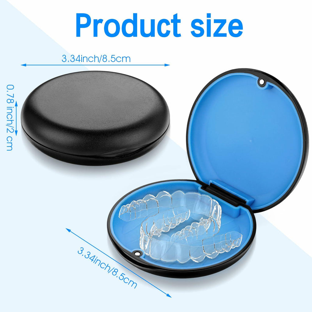 YUXIANLB Slim Magnetic Closure Retainer Case Blue Orthodontic Aligner