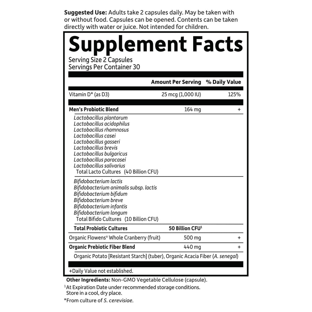 Garden of Life Dr. Formulated Probiotics Prostate+ 60 Veg Capsules BEST BY 11/25