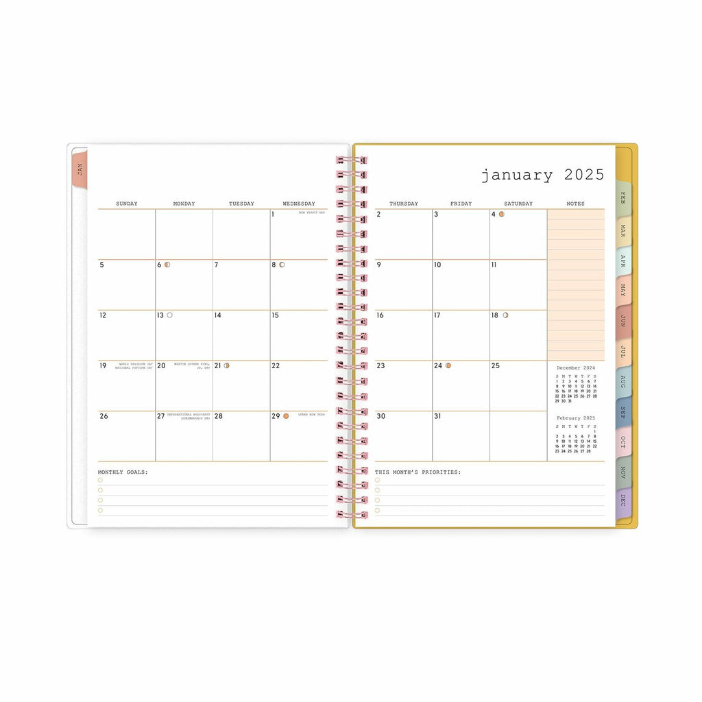 WAAV Blue Sky 2025 Weekly Monthly Planner Calendar Kimberland 5.875x8.625