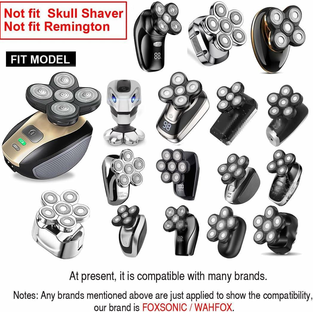 FOXSONIC Upgraded 5-Blade Replacement Heads Electric Razor Shaver 5 Gold