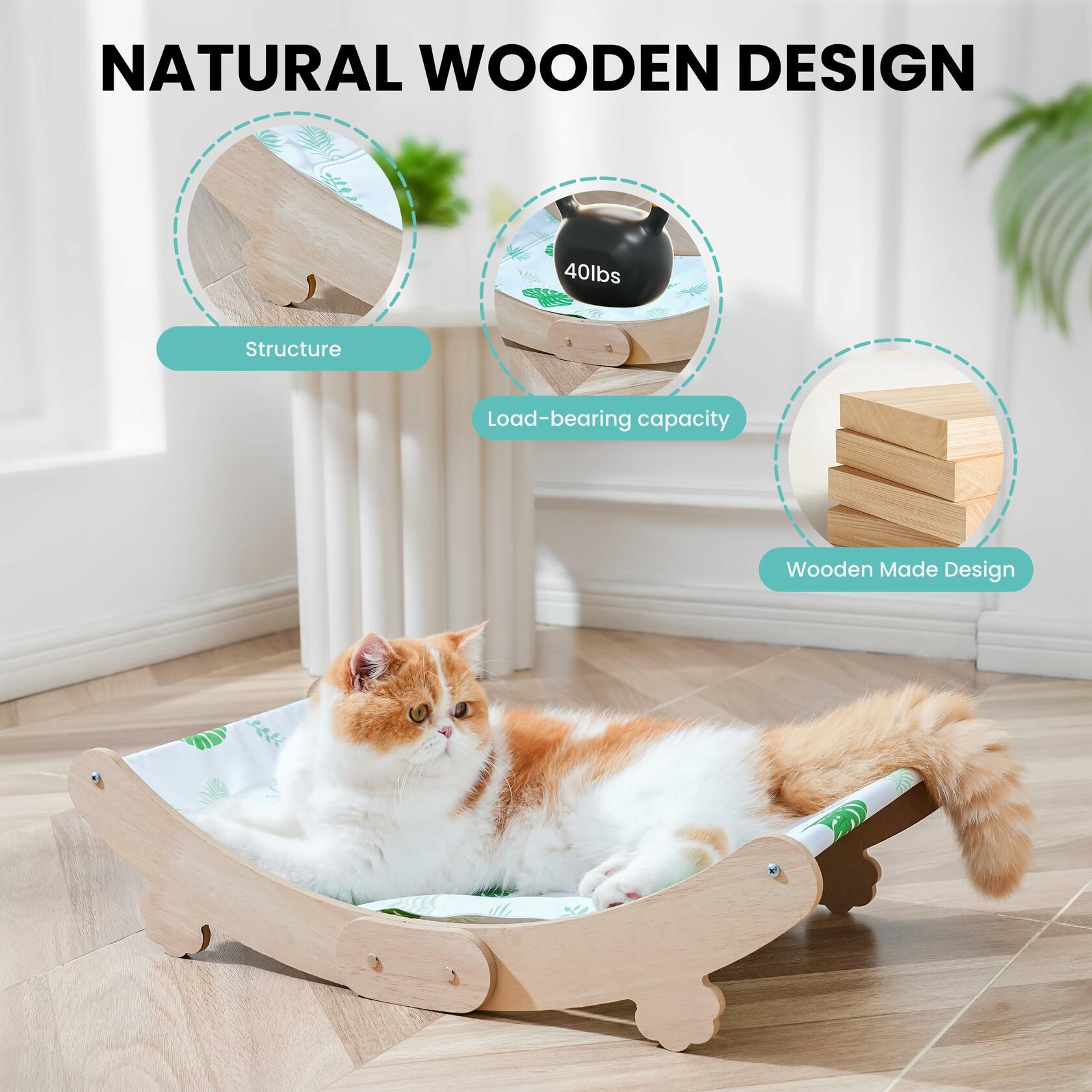 [Like New] HiPetpy Cooling Cat Hammock Chair with Water Mat Grey Large