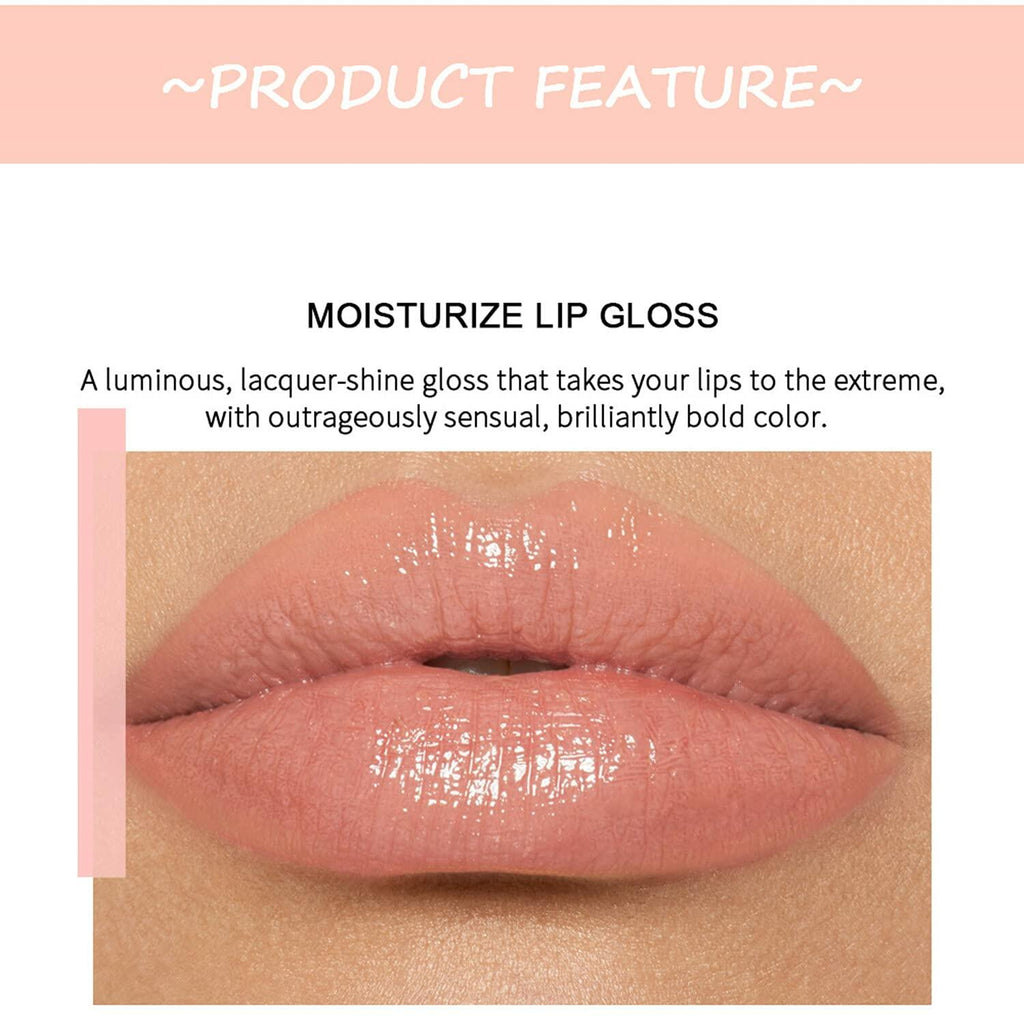 MAEPEOR Moisturizing Lip Gloss Set 6PCS Neutral Nude Hydrating 1 Fl Oz