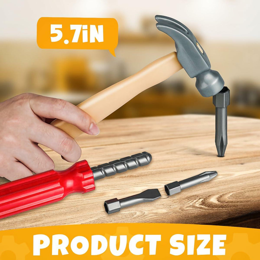 SMILESSKIDDO 4Pcs Toddler Plastic Toy Hammer Set Simulation Tools