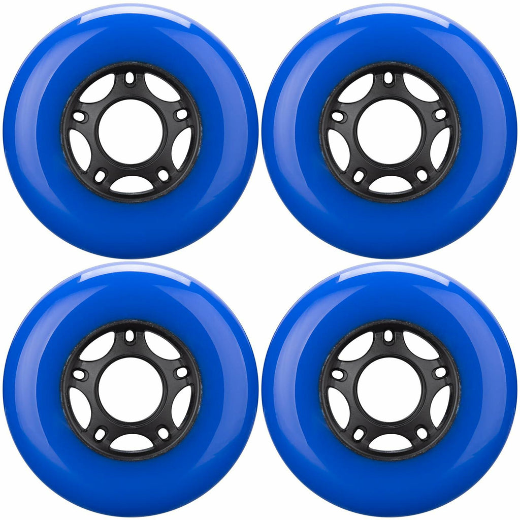 WHEELCOME Inline Skate Wheels 85a Blue 64mm 8-Pack Replacement