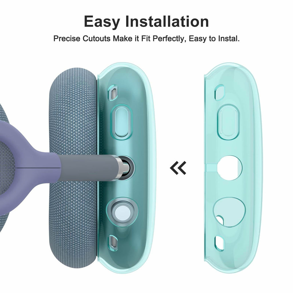 Vanjua AirPods Max Case Cover 3-in-1 Clear Silicone Protector 2024/2020