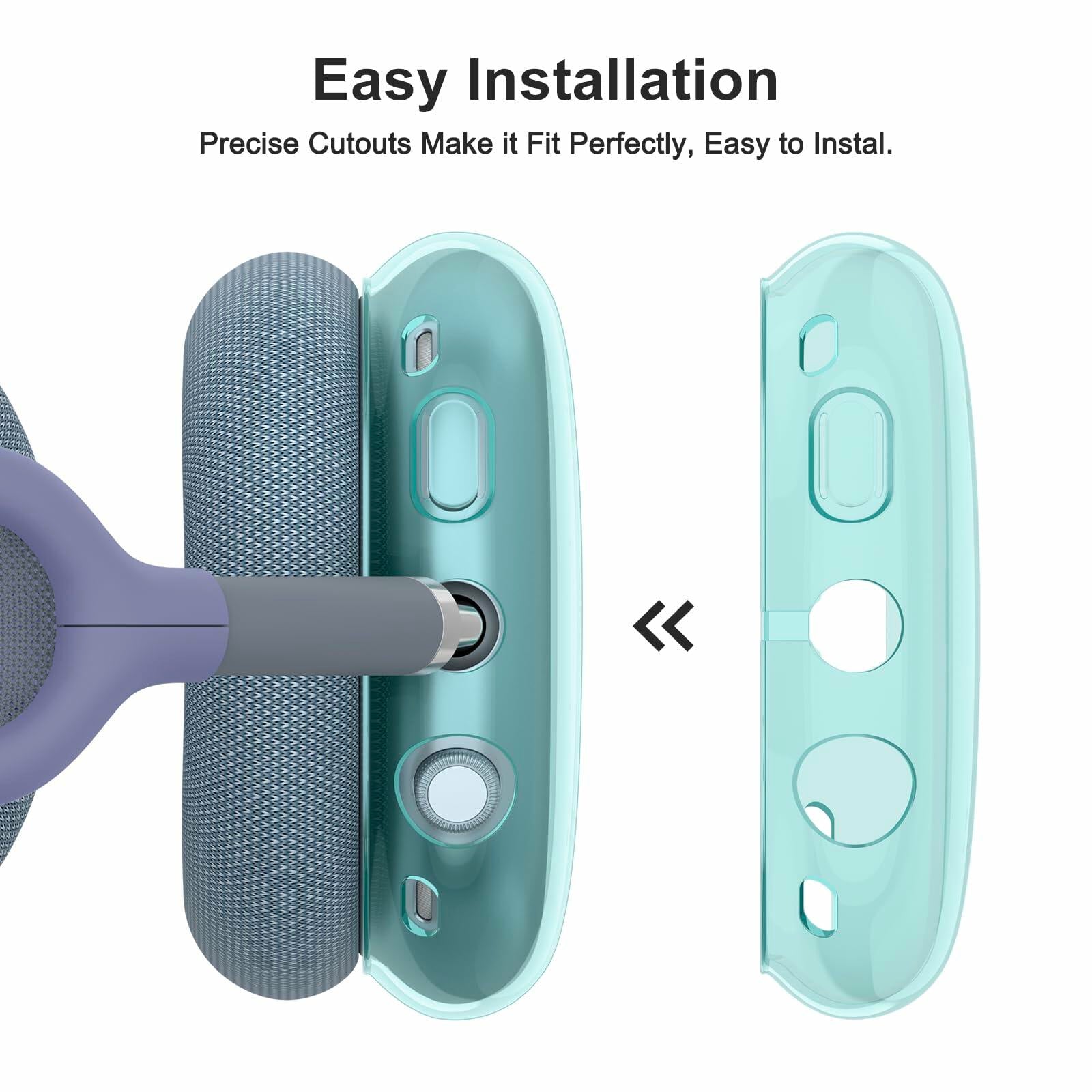 Vanjua AirPods Max Case Cover 3-in-1 Clear Silicone Protector 2024/2020