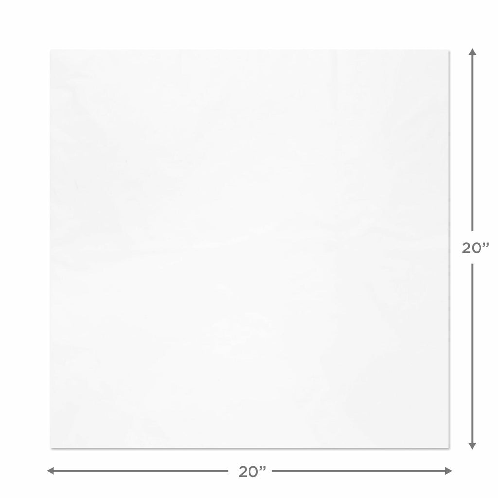 Hallmark White Tissue Paper 100 Sheets 20in Square for Gift Wrap Crafts