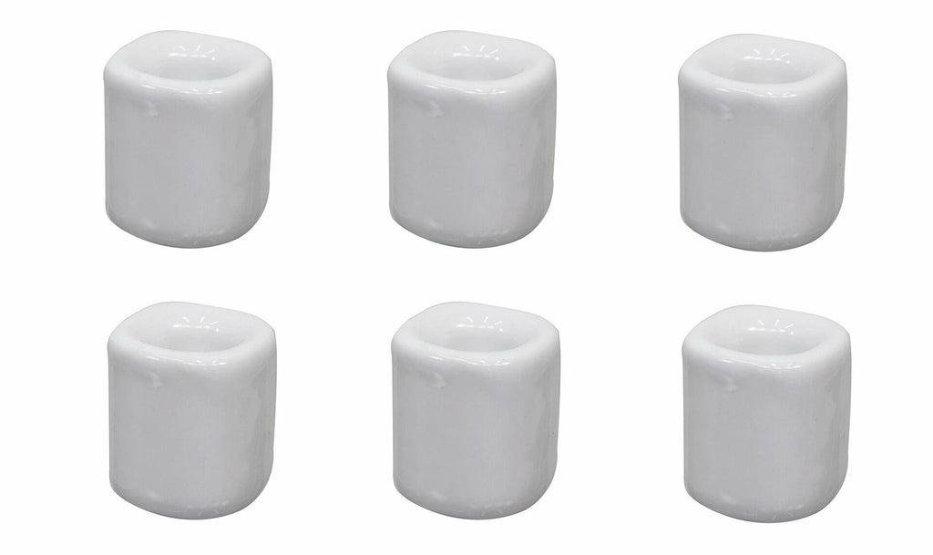Kheops Ceramic Chime Ritual Spell Candle Holders White 5 pcs