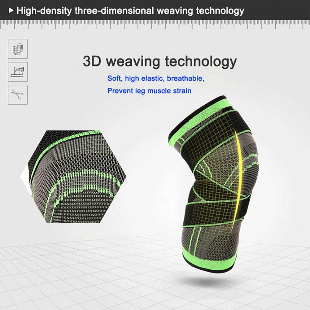 ASOONYUM Knee Sleeve Compression Support Joint Pain Relief Green Single Size XL