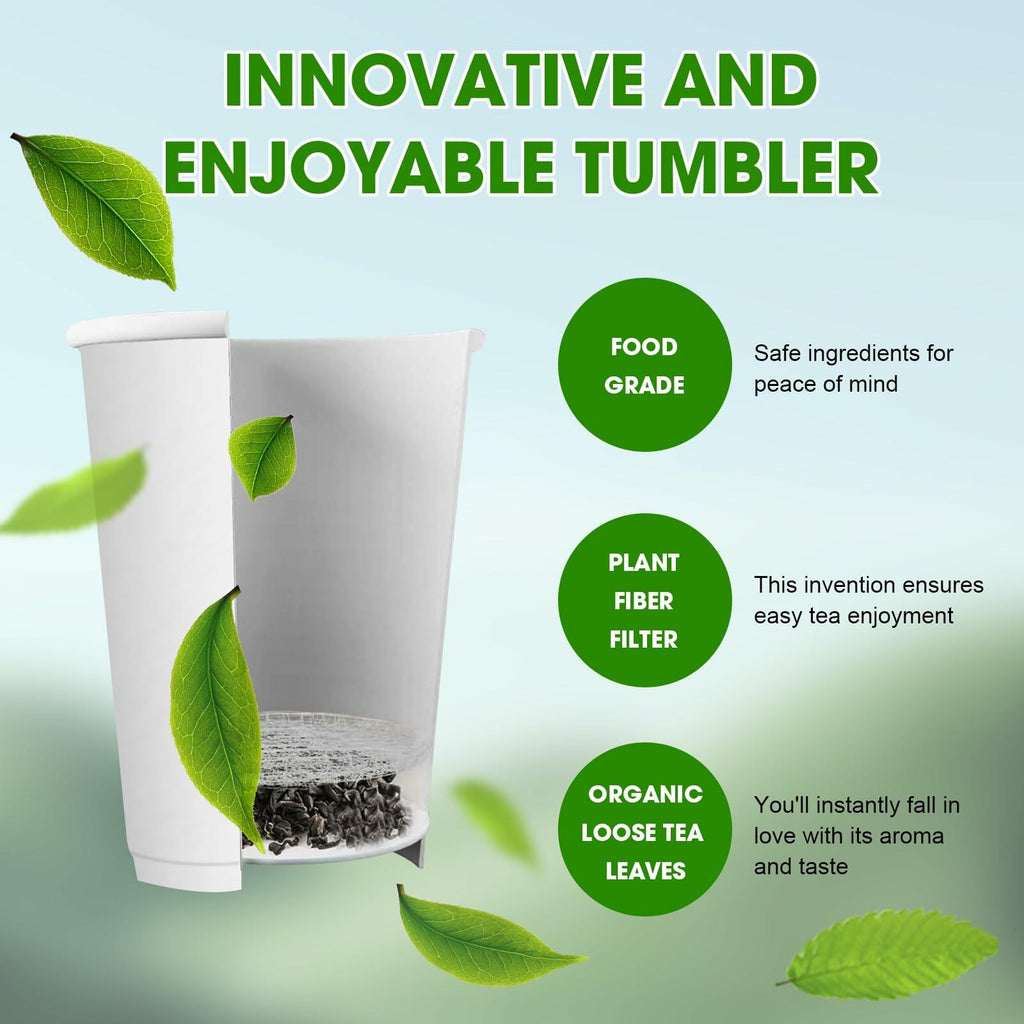 Organic Tea Sampler 10 Eco-Friendly Cups Loose Leaf Pack Jasmine Chamomile