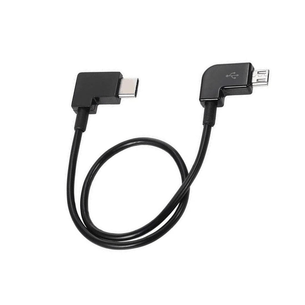 Zigmoon Micro USB to Type C 90° Data Cable for DJI Mavic Pro Spark