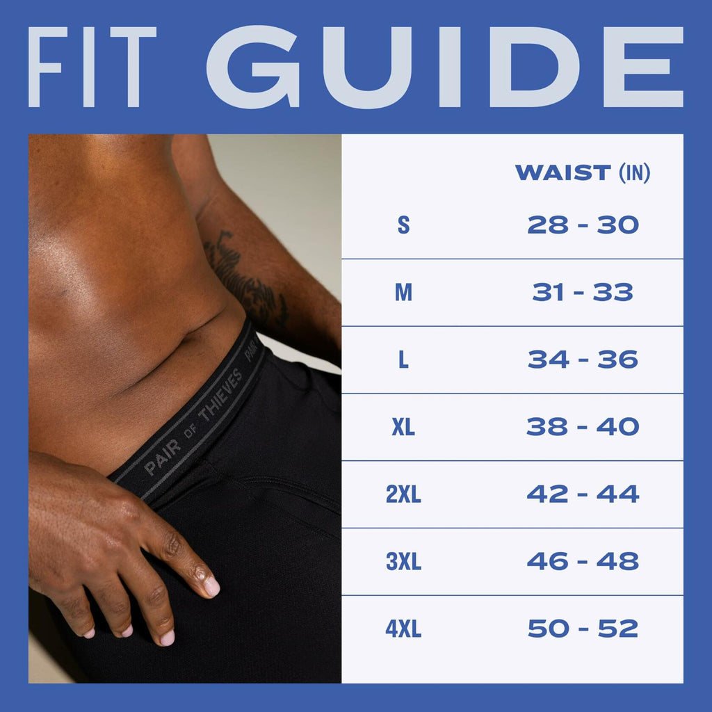 Pair of Thieves Men’s Boxer Briefs 4 Pack Soft Stretch Moisture-Wicking M