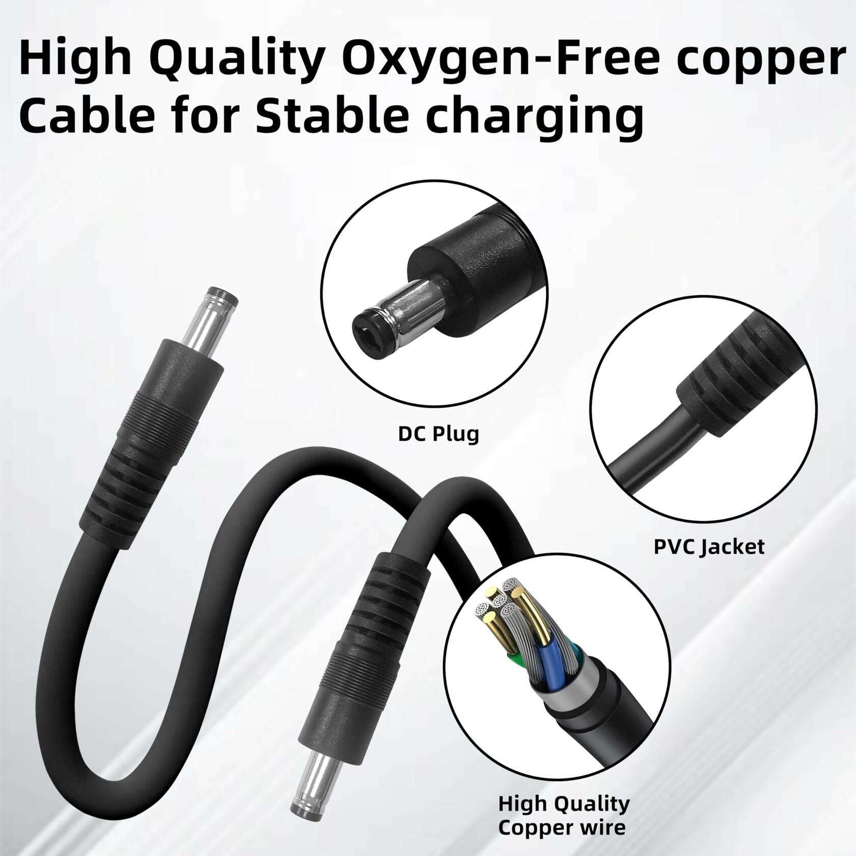 RBSKTECH DC5521 Power Extension Cable for Starlink Mini 10M Black