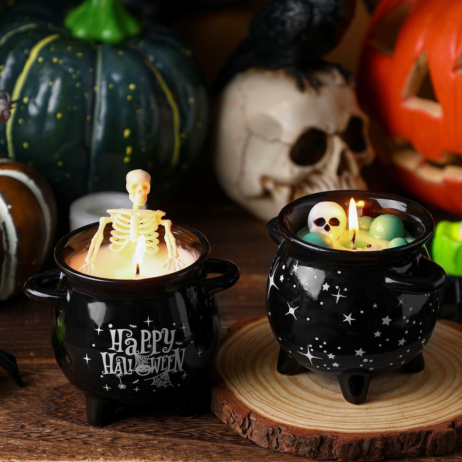 Conelist Halloween Skeleton Skull Candle Set - Thumbnail 3