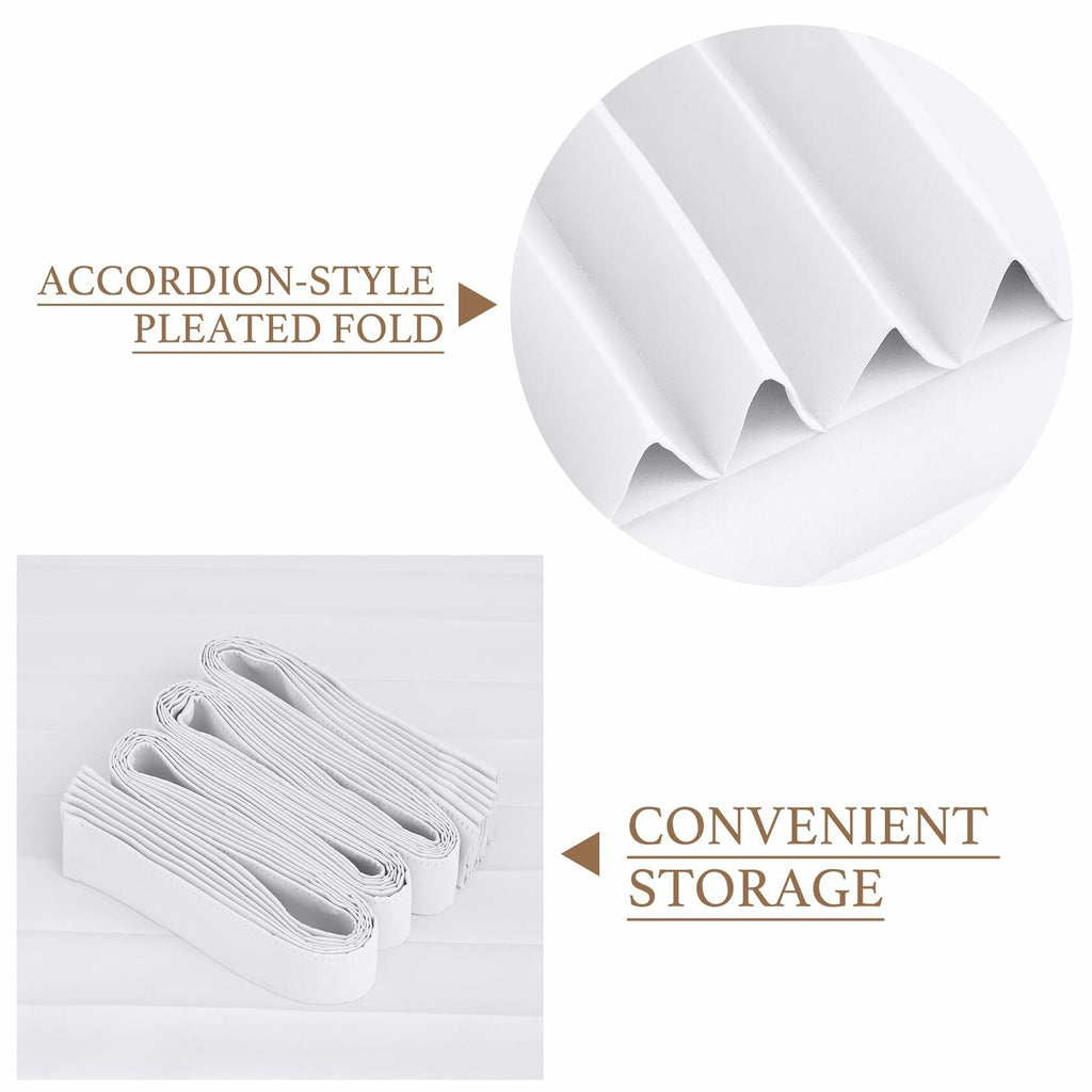 StangH Thermal Insulated Accordion Curtain W50xL80 Pure White 1 Panel
