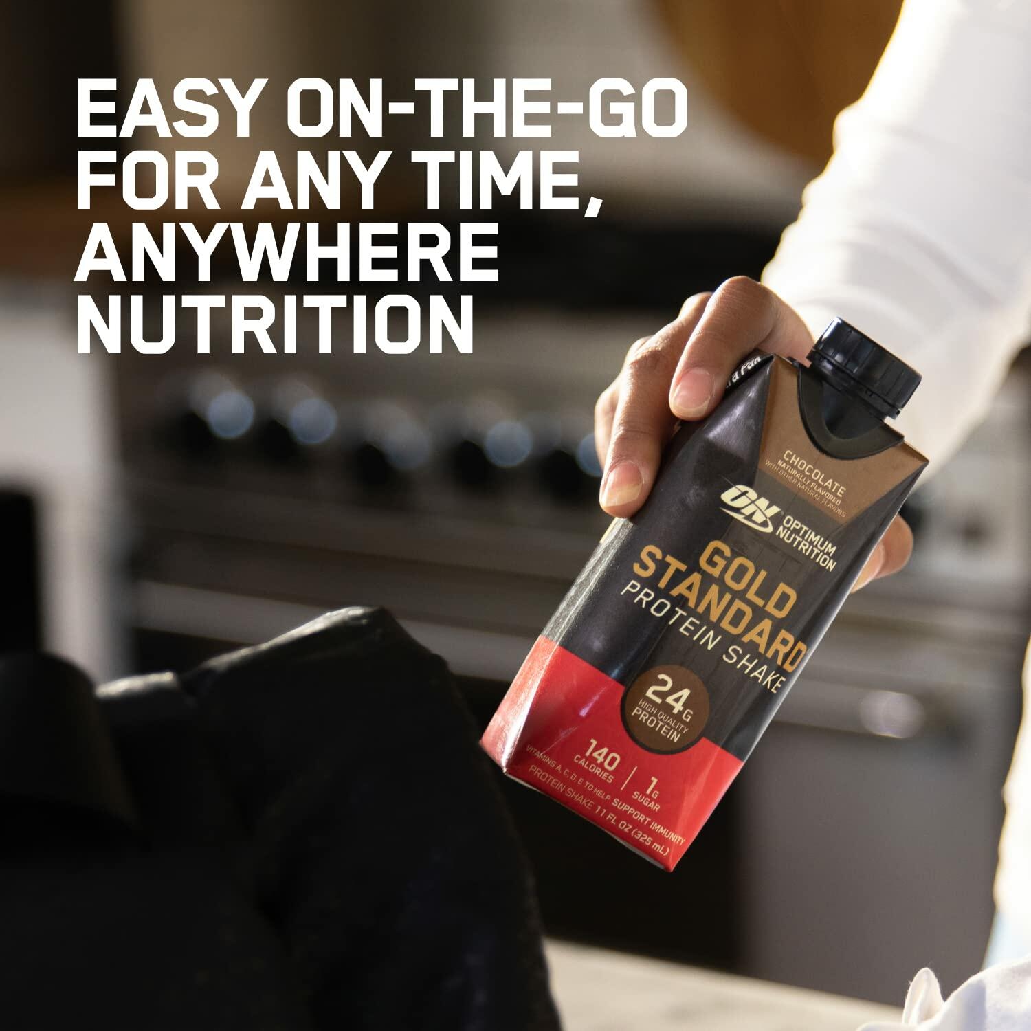 BEST BY NOV/09/25 Optimum Nutrition Gold Standard Protein Shake 24g Chocolate