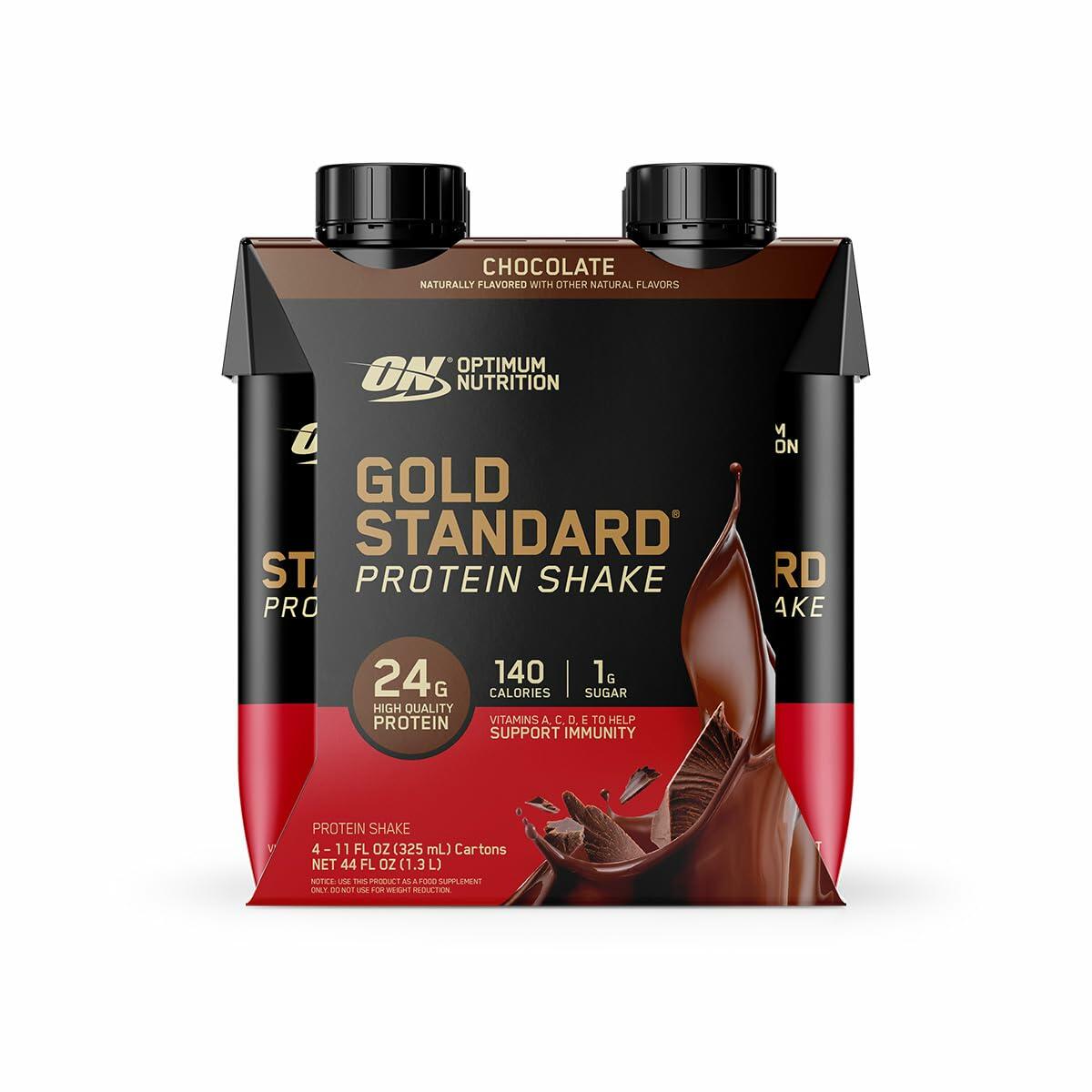 BEST BY NOV/09/25 Optimum Nutrition Gold Standard Protein Shake 24g Chocolate