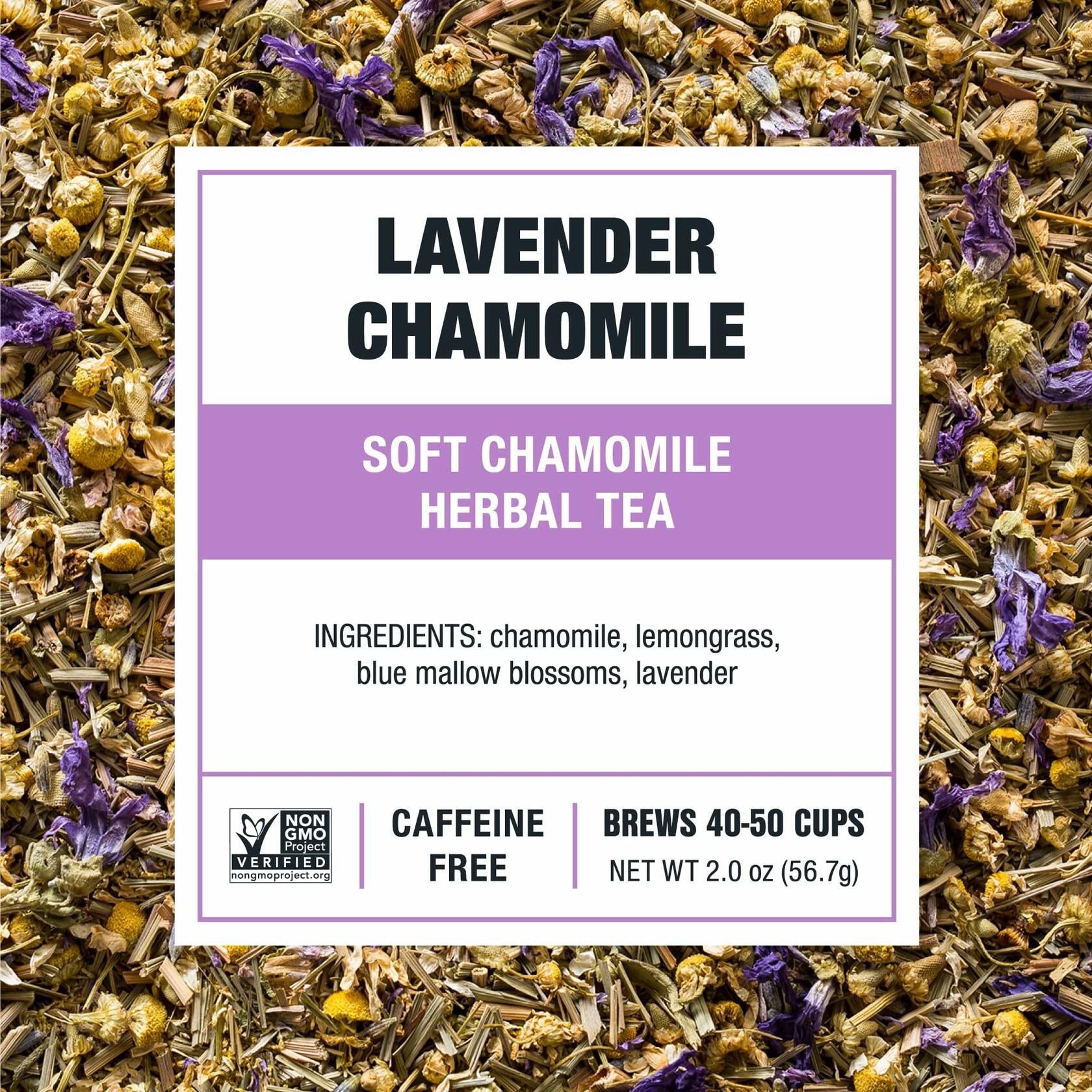 Tiesta Tea Lavender Chamomile Herbal Tea Loose Leaf Caffeine-Free 2oz Tin