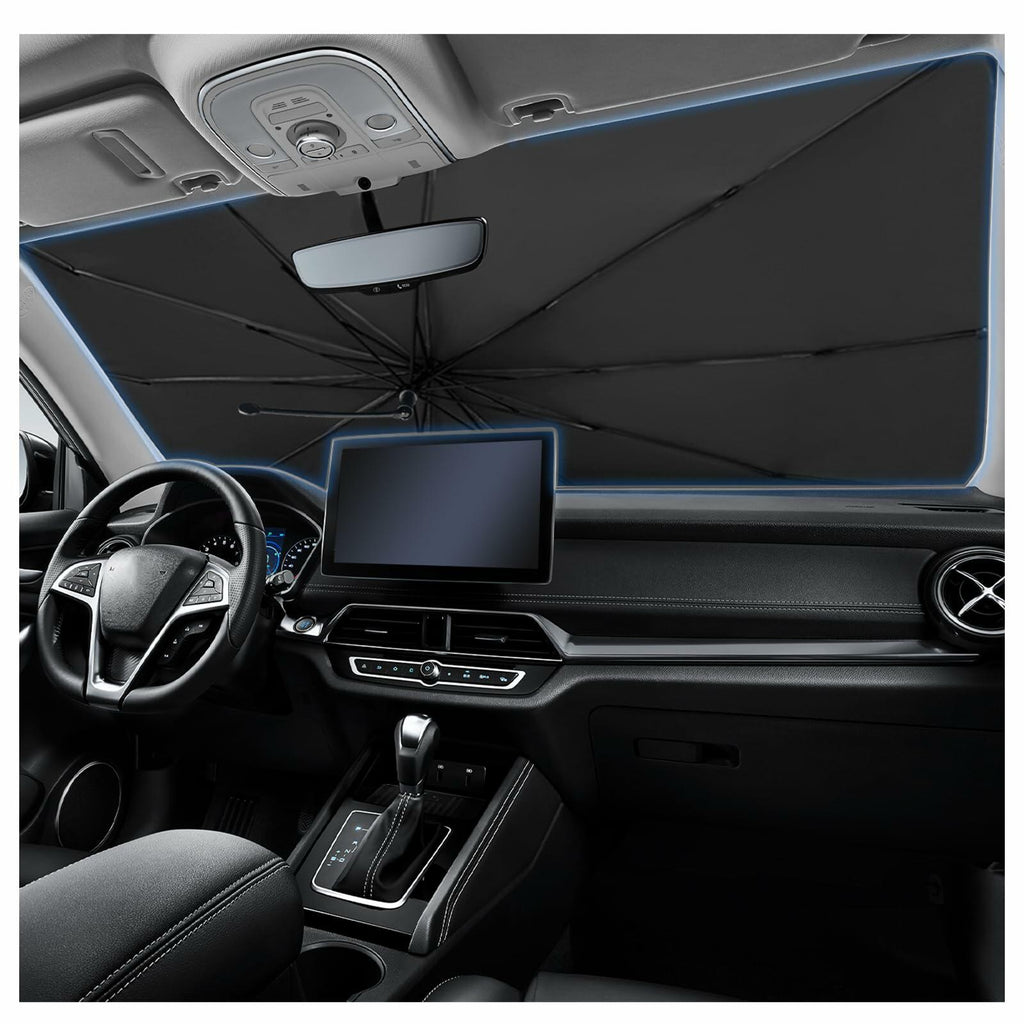 Umbrella Sun Shade Car Windshield 2025 Upgrade Foldable Bendable Handle