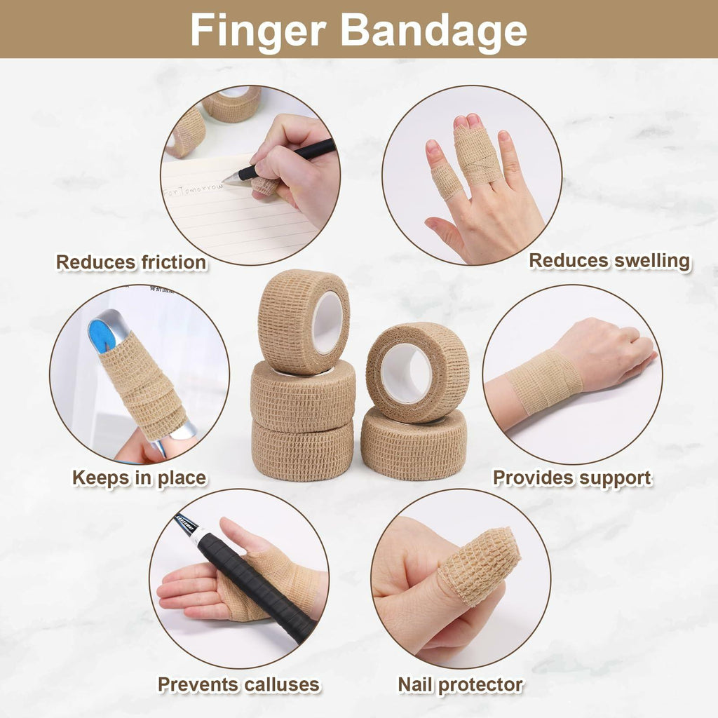 ForTomorrow 1in Skin Self Adhesive Cohesive Athletic Bandage Wrap 16 Rolls