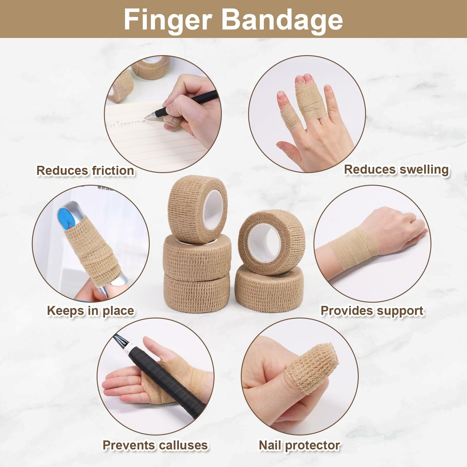 ForTomorrow 1in Skin Self Adhesive Cohesive Athletic Bandage Wrap 16 Rolls