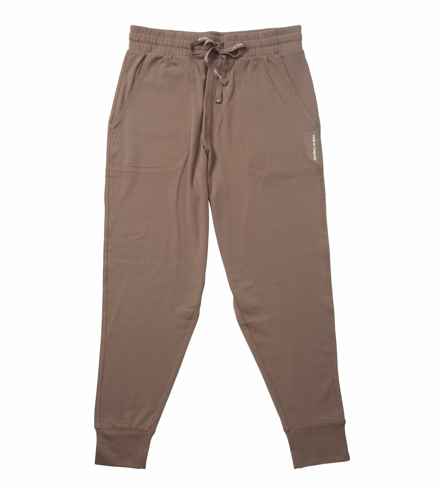 Pair of Thieves Mens Off Duty Tapered Lounge Pants Cotton Blend Natural Size XL