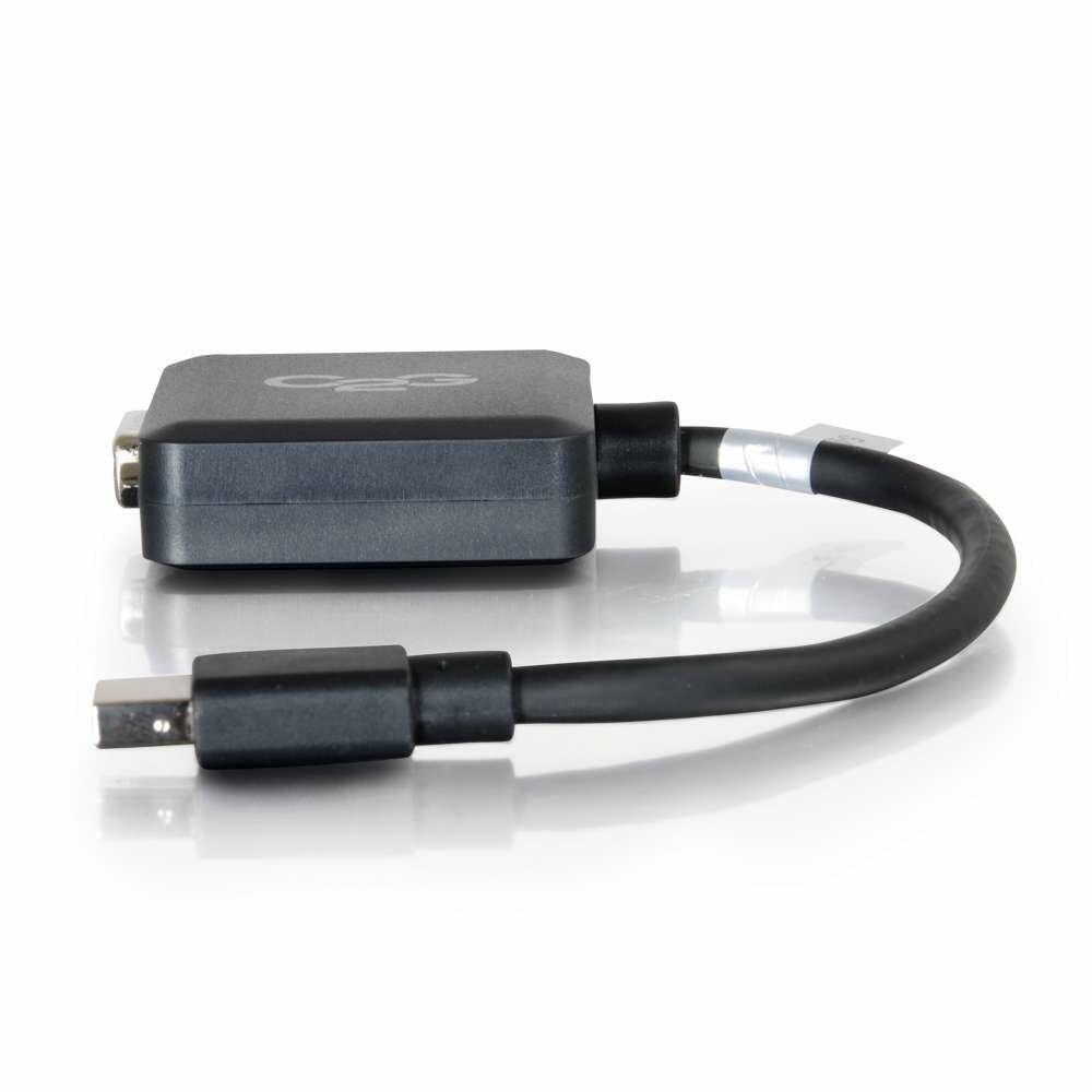 C2G Mini DisplayPort to VGA Adapter Male to Female Black 8in Cable 54315
