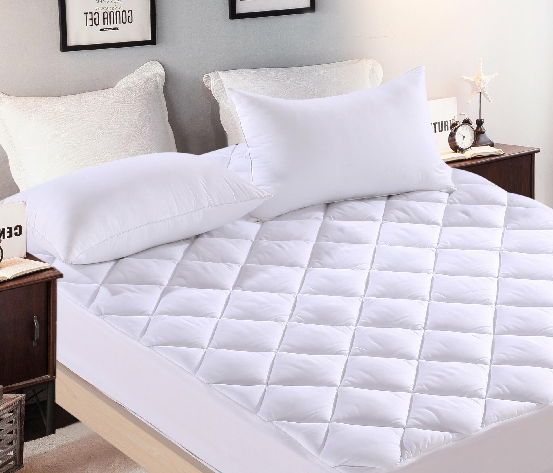 Everest Supply Premium Plus Mattress Pad Quilted Microfiber RV Short Queen 60x75