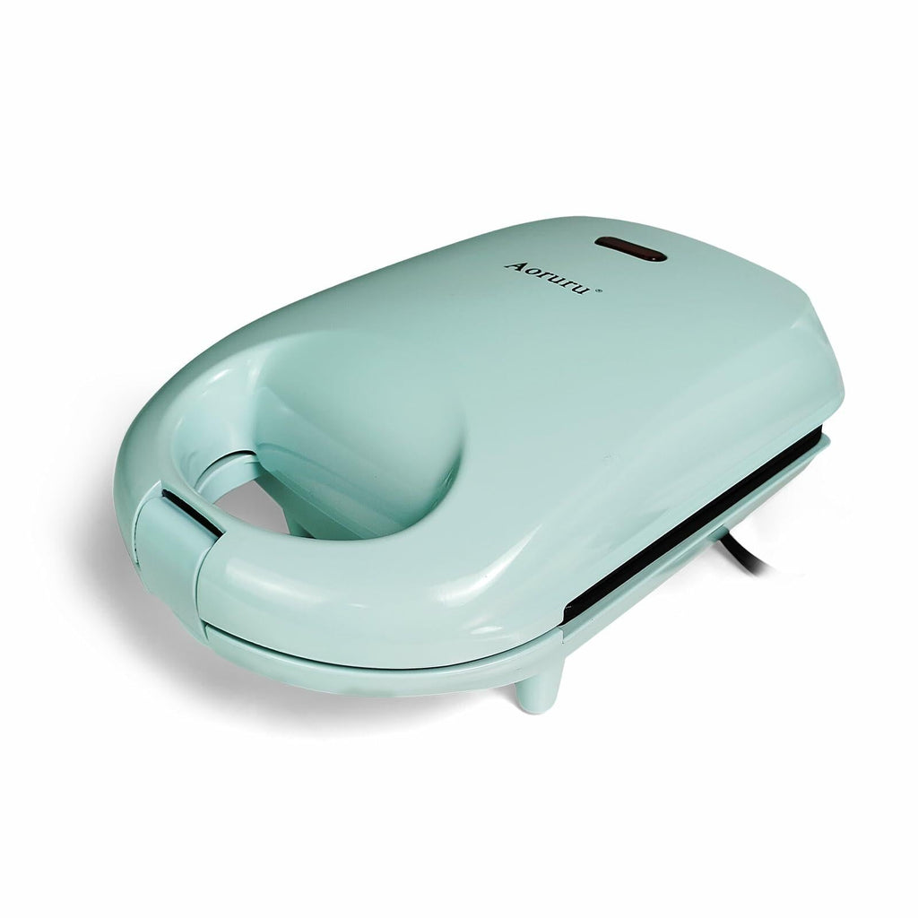 Aoruru Mini Donut Maker for Kids Mint Color Makes 4 Doughnuts