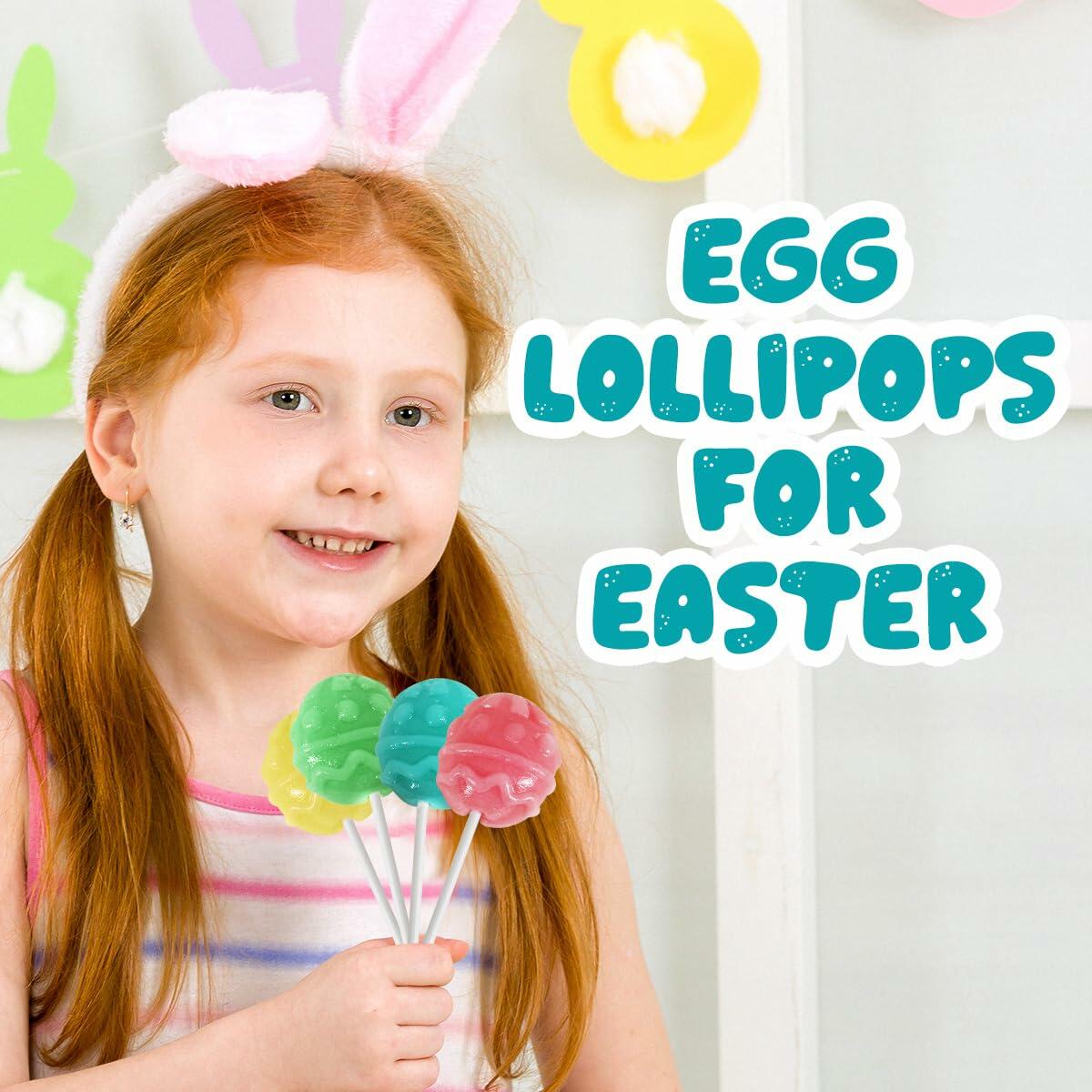 Taboom Egg Shaped Lollipops Easter Candy 16 Count Apple Blueberry Lemon