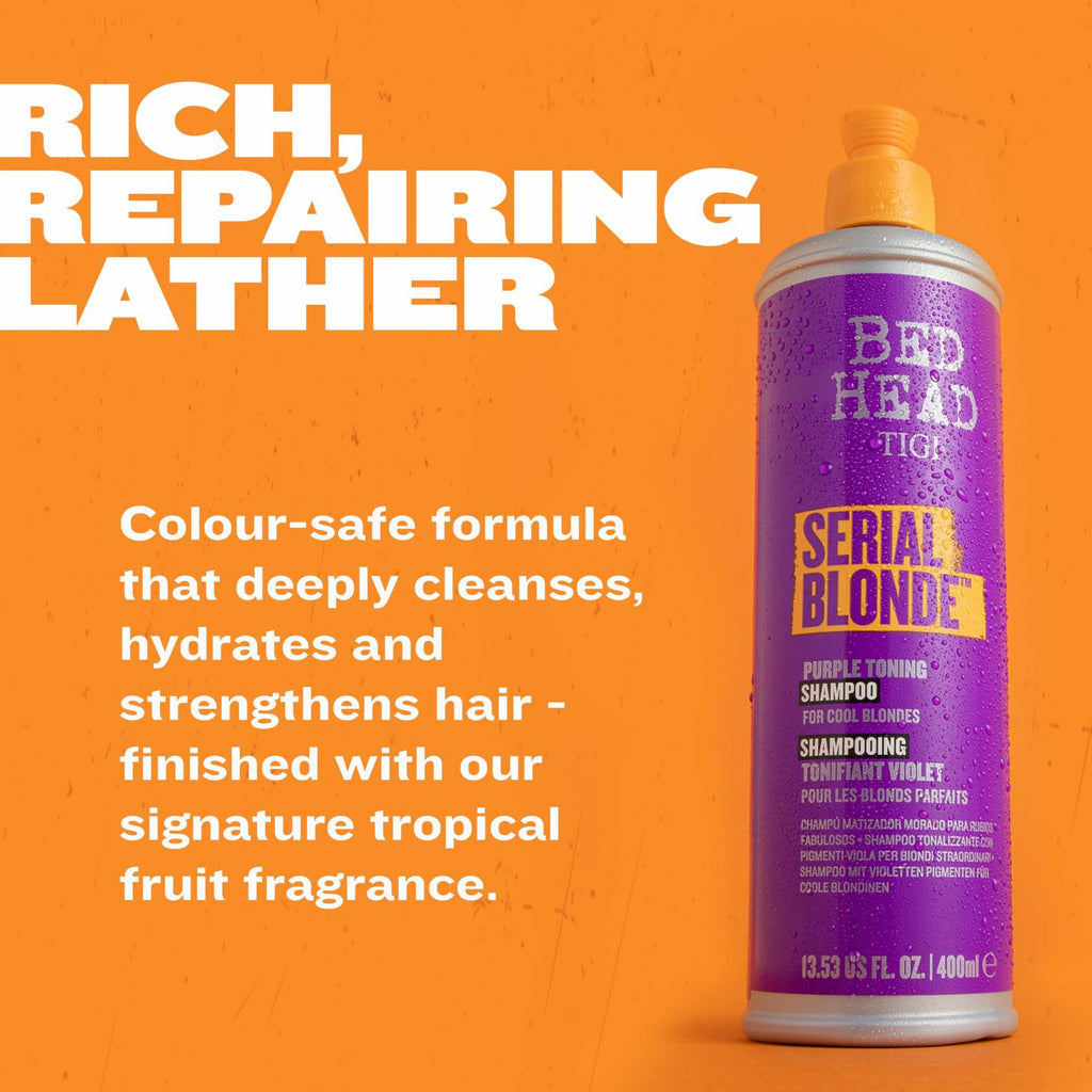 TIGI Bed Head Serial Blonde Restoring Shampoo Hydrolyzed Keratin 20.29oz