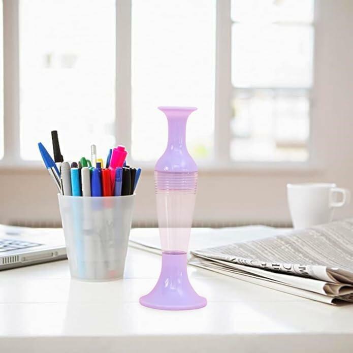Purple Diamond Painting Pen Flower Pot Shape 5D Point Drill Pen Art Tool