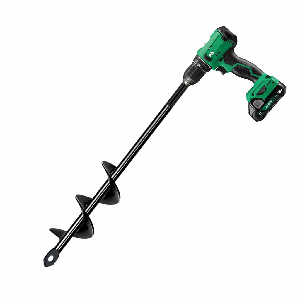 DOKOLES Garden Auger Drill Bit 1.6x9in Black 3/8" Hex Drive Spiral Earth