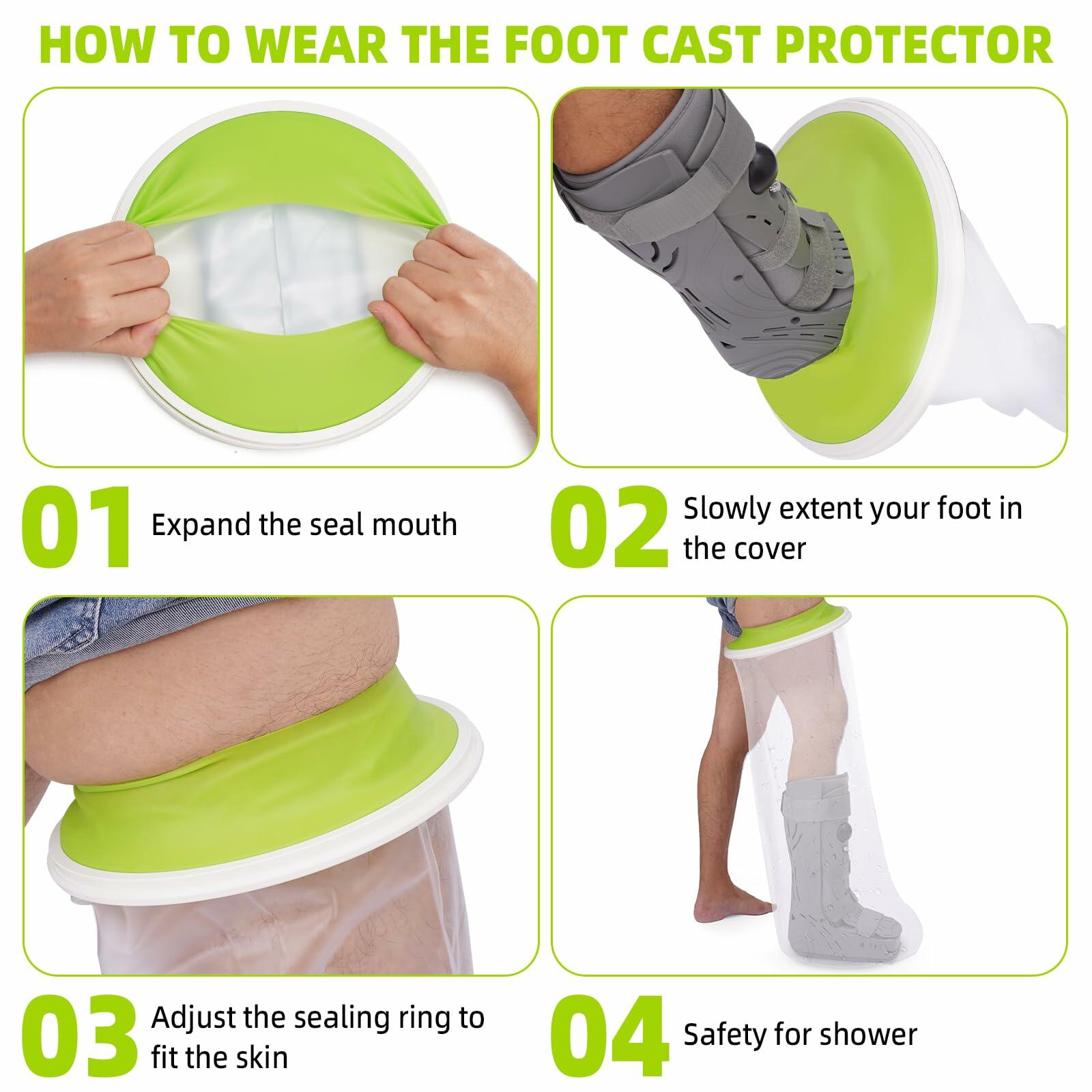 TANGKA Waterproof Full Arm Cast Cover Reusable Shower Sleeve Soft Comfortable