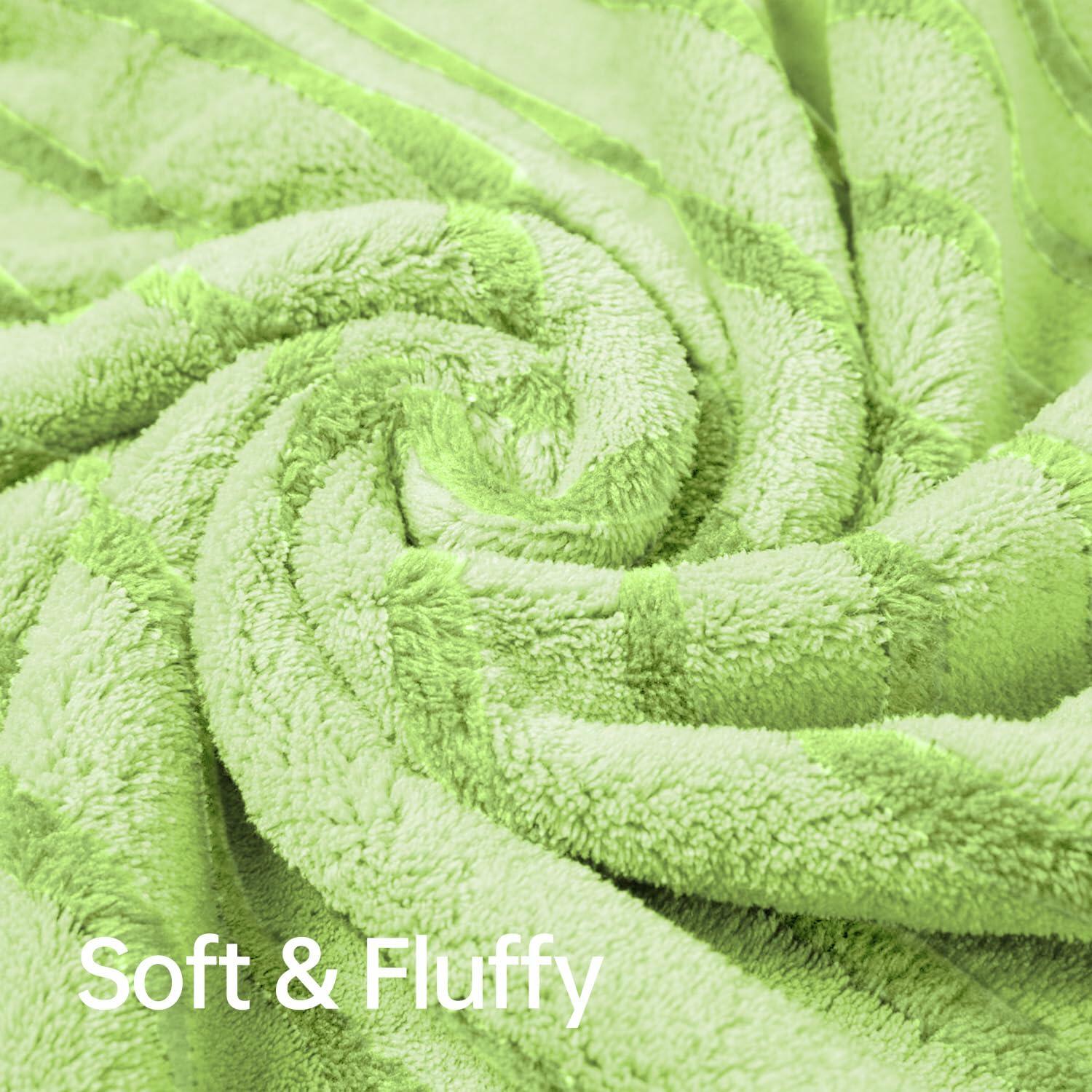Mistyrose Microfiber Bath Towels 8 Pack Set Large Fruit Green Striped