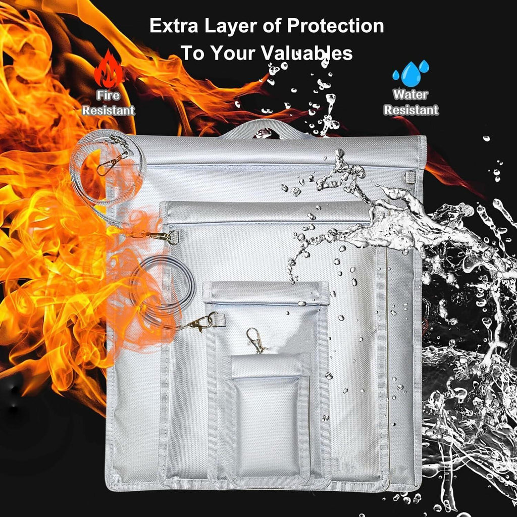 Generic 4 Pack Faraday Bags Signal Blocking Waterproof Fireproof Black