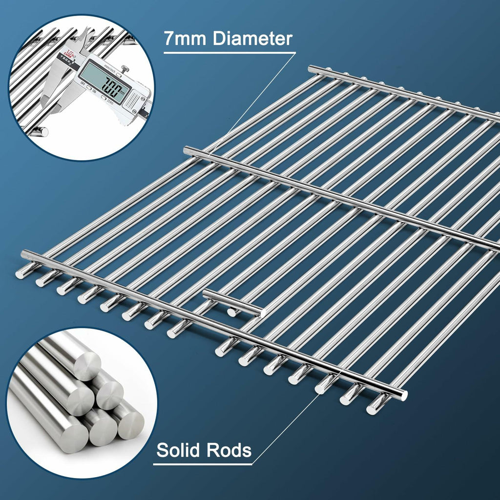 Adviace Grill Replacement Parts for Charbroil 4 Burner Grills Silver Black
