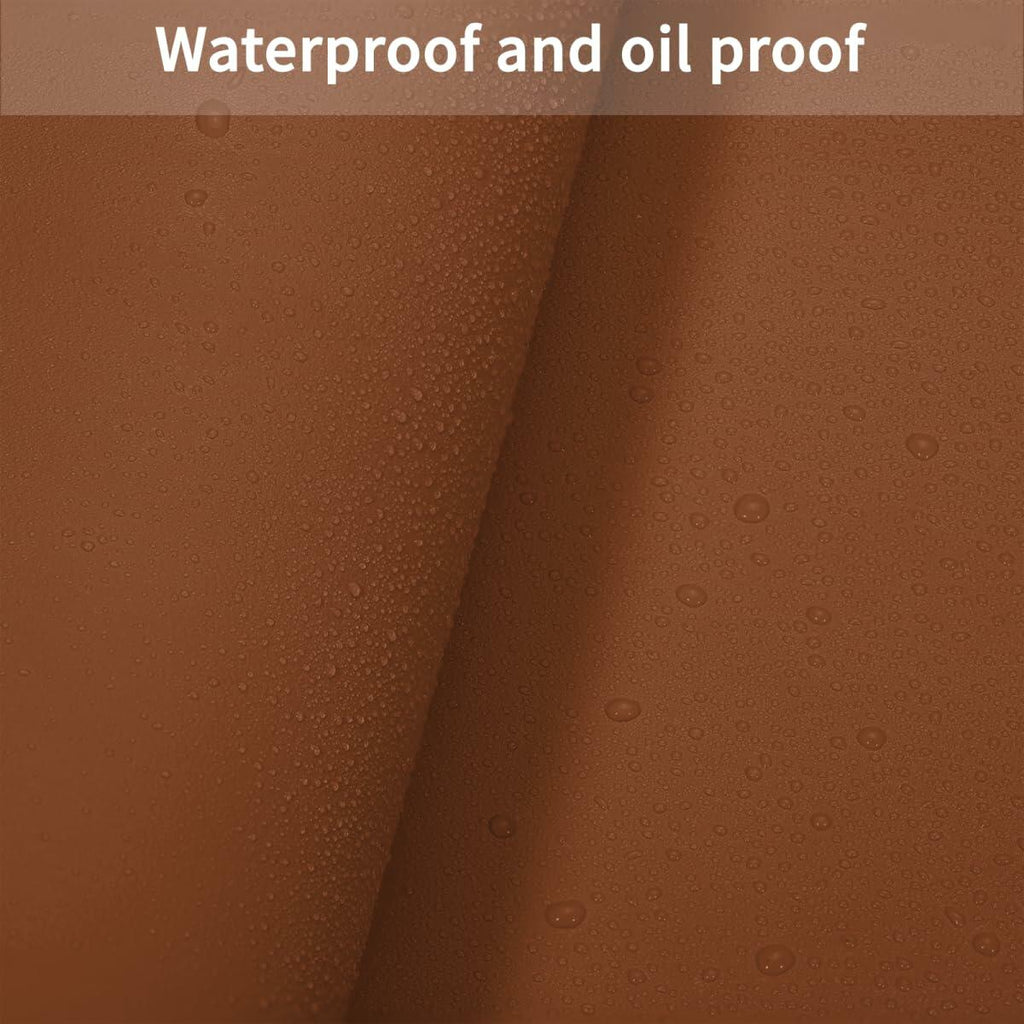 Zinkooat Night Stand Cover Waterproof Leather Brown+Gray 12x24 Inch