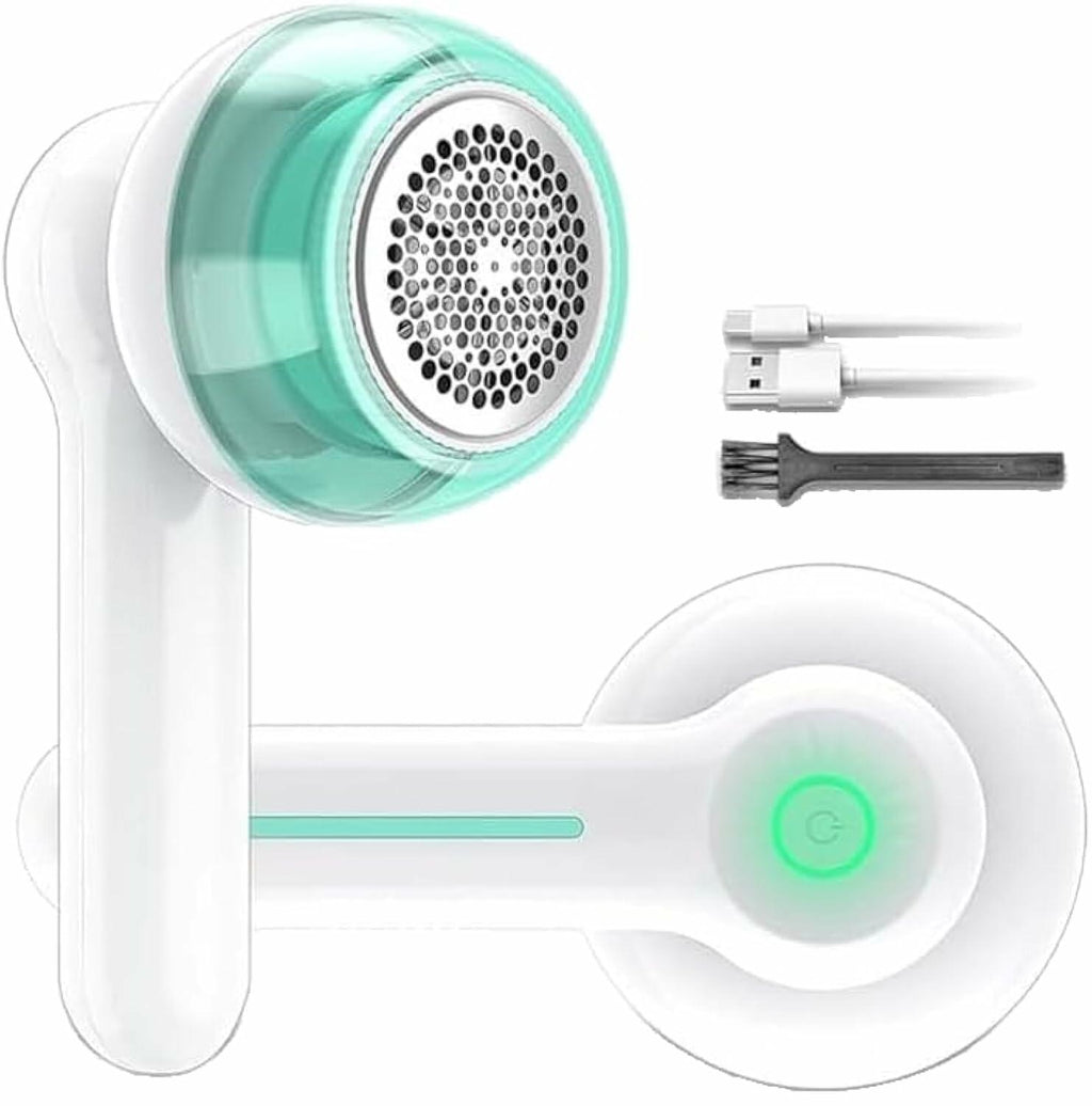 Generic Fabric Shaver Rechargeable Lint Remover 6 Leaf Blades White