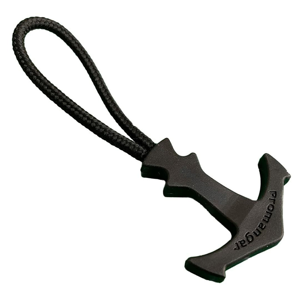 BJA Chunky T-Shaped TPU Zipper Puller Black Set of 6 Durable