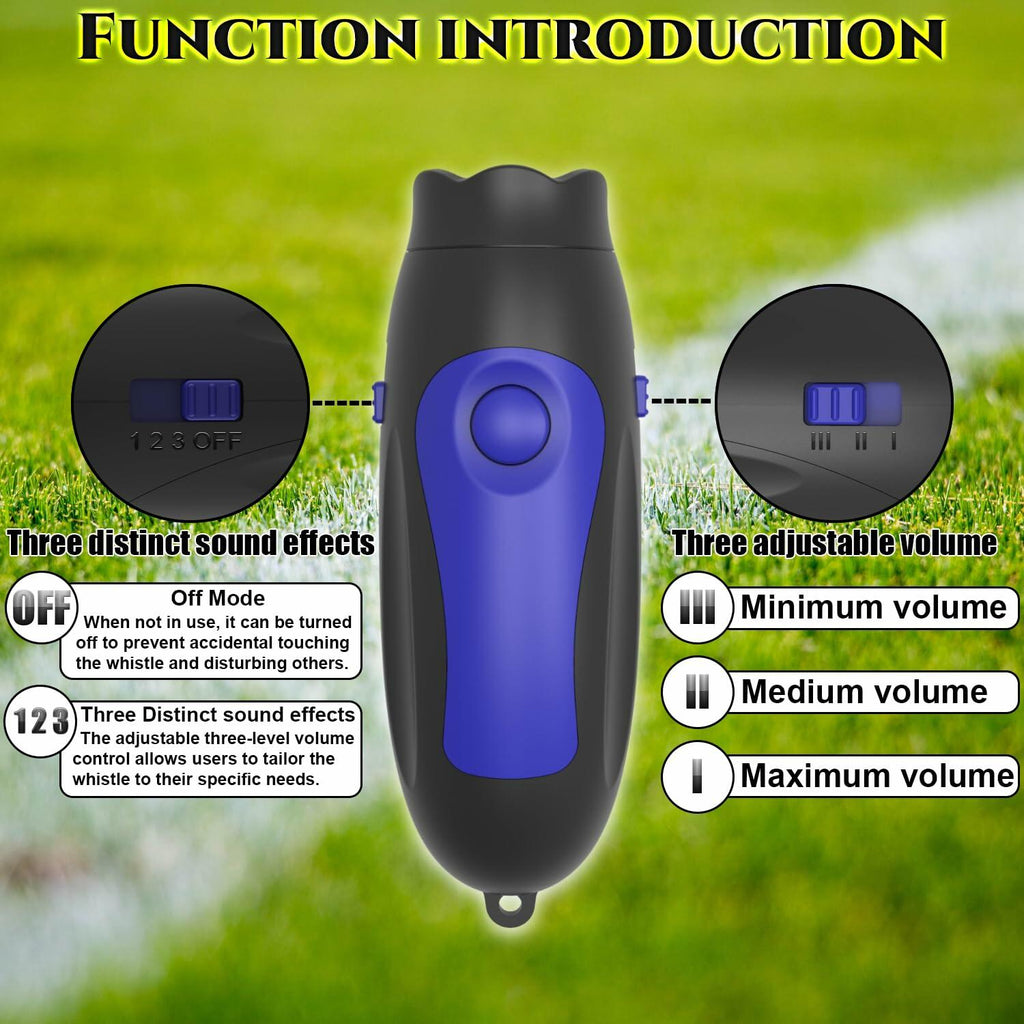 FJPTKELLY Electronic Whistle 130DB Loud 3 Tones Adjustable Blue Sports Coach