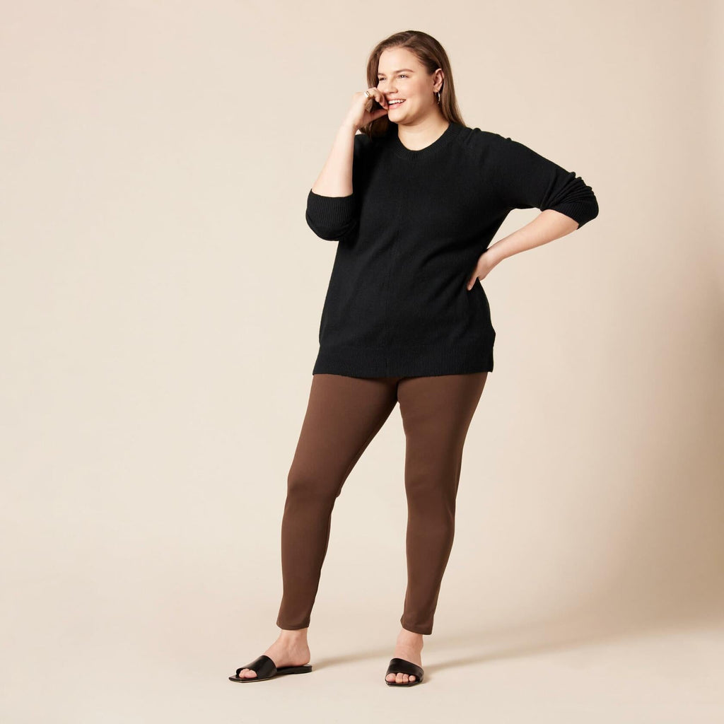 Amazon Essentials Women's Ponte Legging Deep Brown Size M