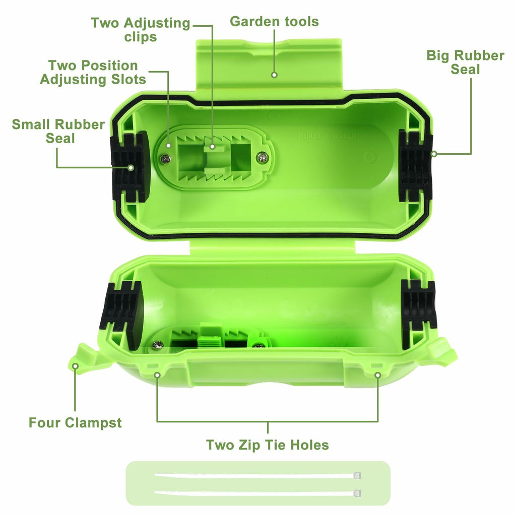 Sounir 4-Pack Outdoor Extension Cord Covers Waterproof Box Green