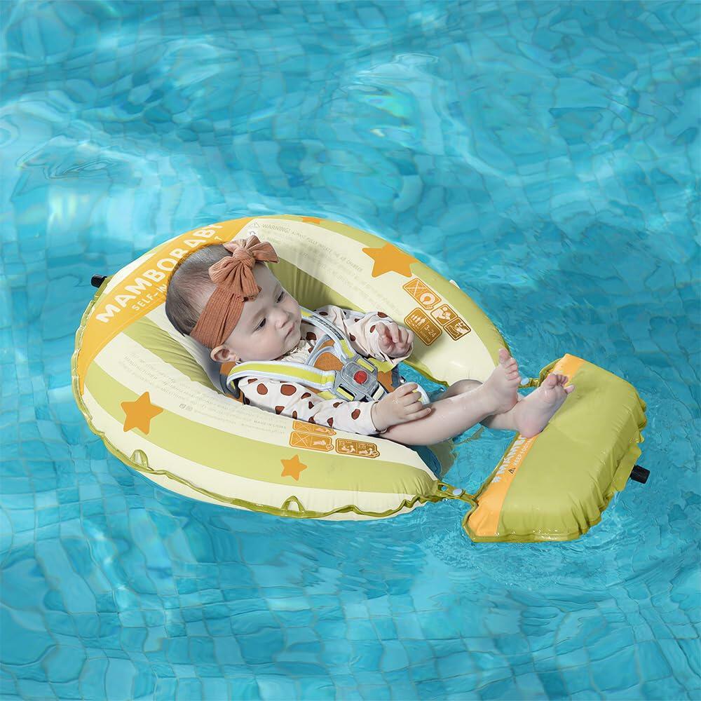 MAMBOBABYFLOAT Baby Pool Float New Gen Safety Backpack Green 3-24 Months